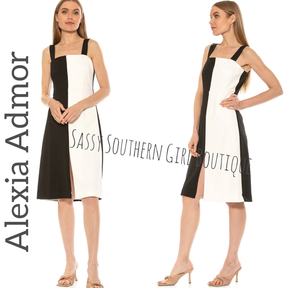 🆕⭐ Alexia Admor Black White Two Tone Dress